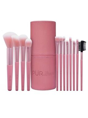 PUR PINK MAKEUP BRUSH SET AND CASE